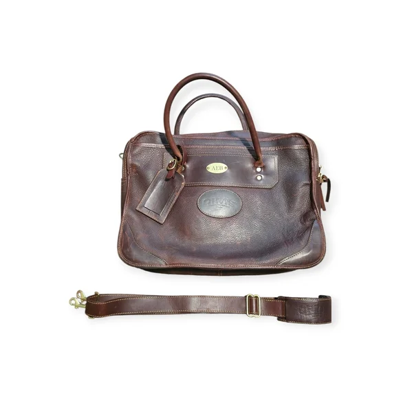 Orvis Bullhide Leather Expandable Briefcase